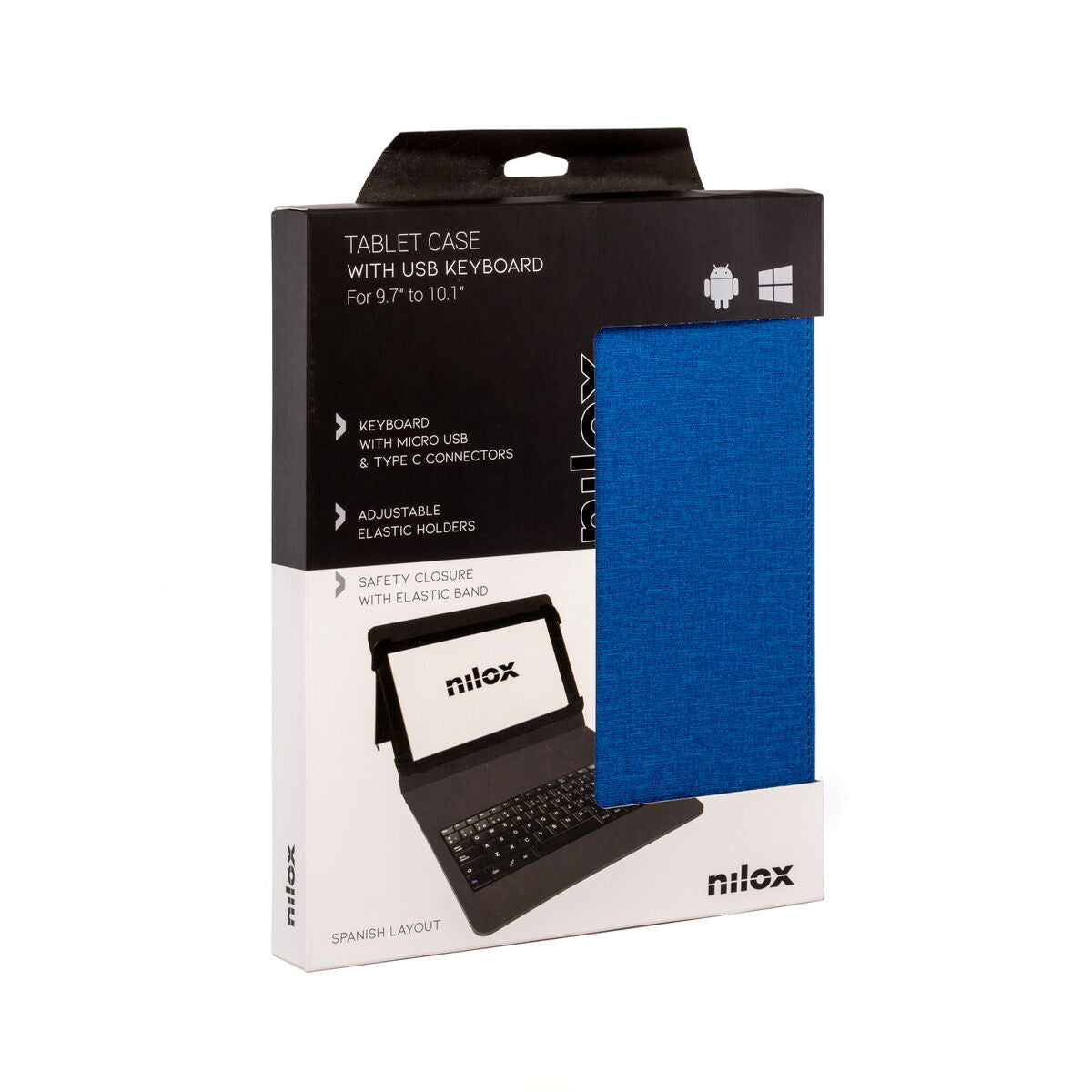 Funda para Tablet y Teclado Nilox NXFU003 10.5" Azul Negro